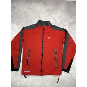 Mountain Hardwear‎ Jacket Mens Large Red Gray Gore Windstopper Softshell USA